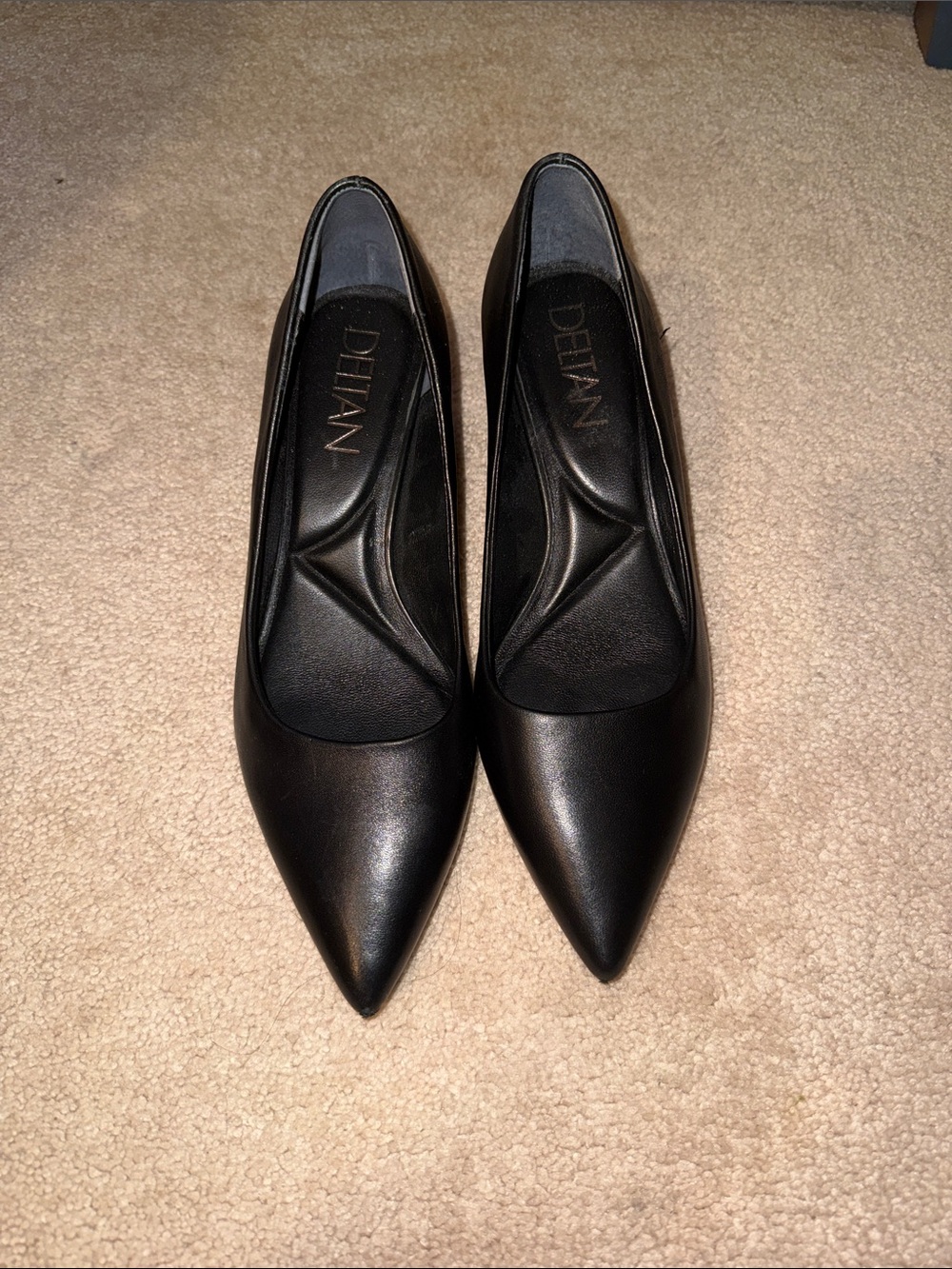 Deltan black pointed toe pumps